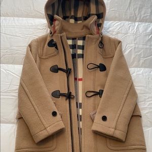 Boys authentic wool Burberry pea coat